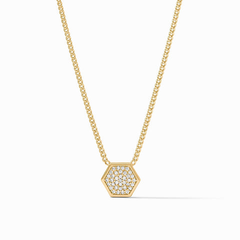 Honeycomb Pavé Delicate Necklace