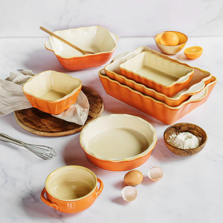 Italian Bakers Orange Small Rectangular Bakers