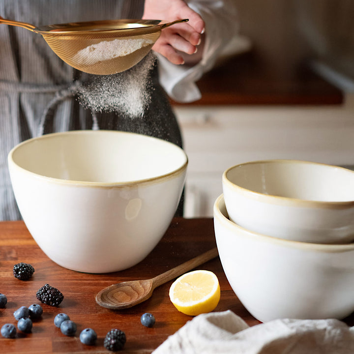 Italian Kitchen White Medium Mixing Bowl