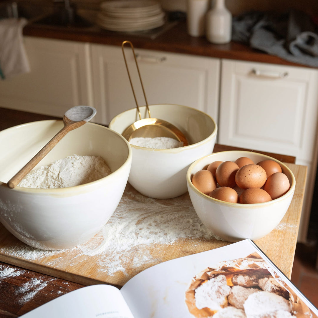 Italian Kitchen White Medium Mixing Bowl
