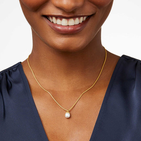 Noel Pearl Solitaire Necklace