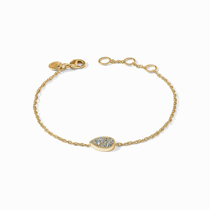Birthstone Teardrop Delicate Bracelet - Aquamarine - March