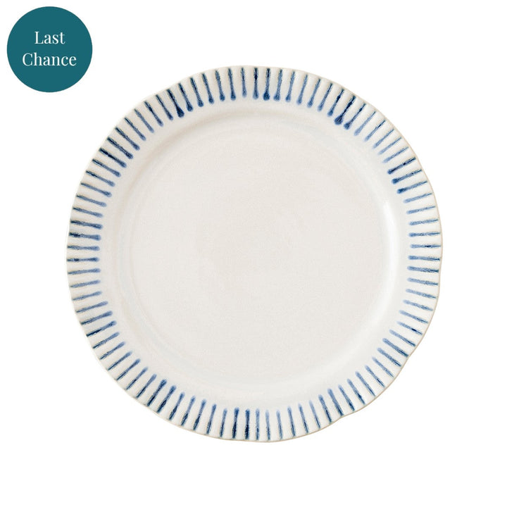 Sitio Stripe Dessert/Salad Plate - Indigo