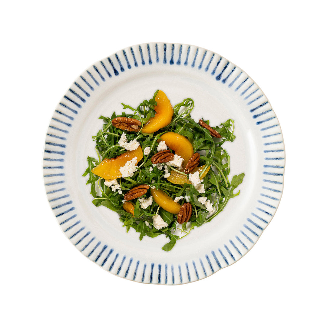 Sitio Stripe Dessert/Salad Plate - Indigo