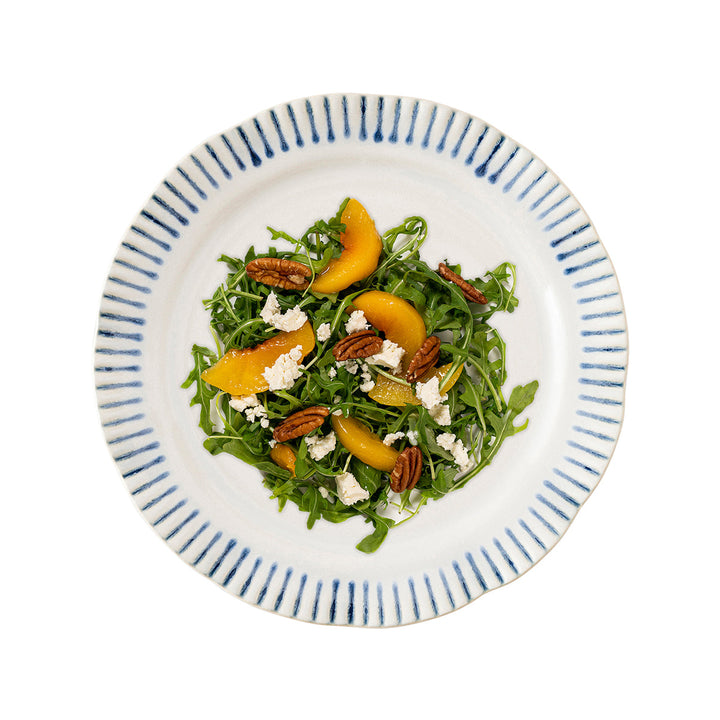 Sitio Stripe Dessert/Salad Plate - Indigo