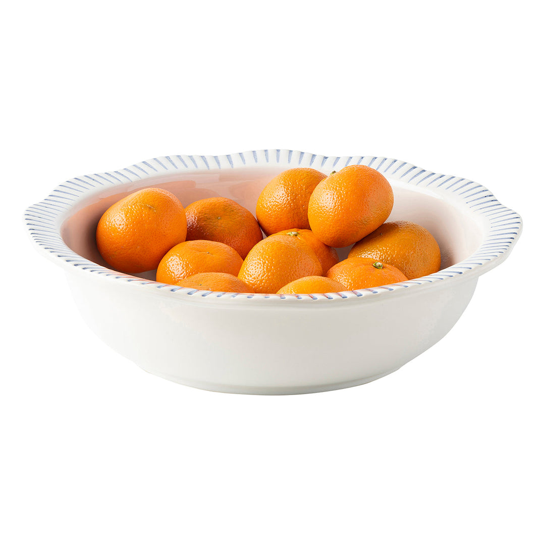 Sitio Stripe 12" Serving Bowl - Indigo