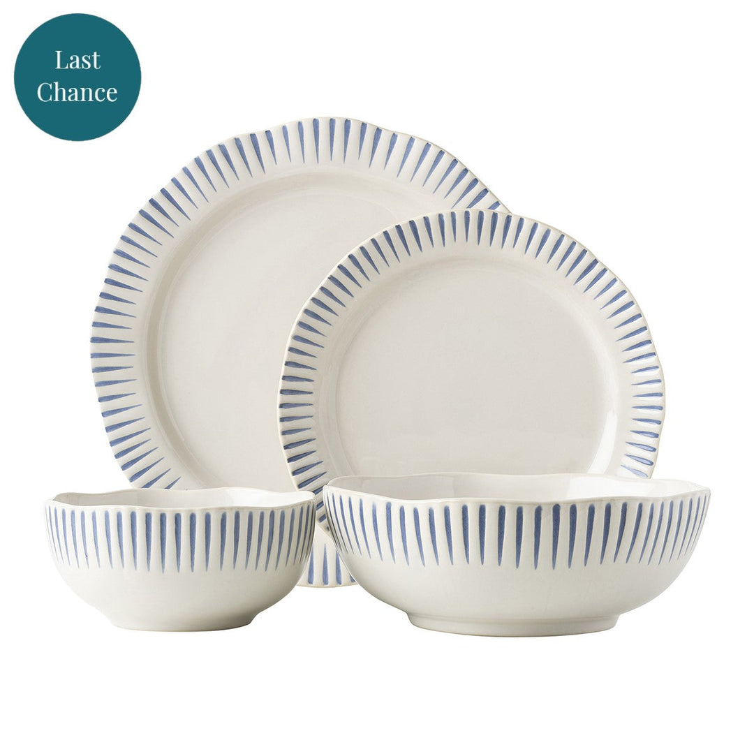 Sitio Stripe 4pc Place Setting - Indigo