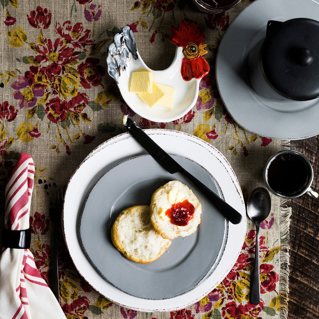Lastra Gray European Dinner Plate