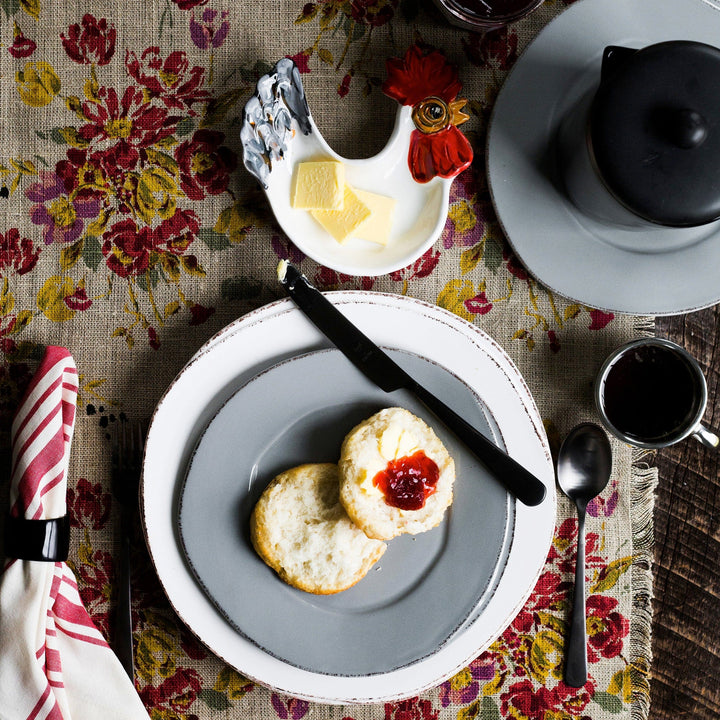 Lastra Gray European Dinner Plate
