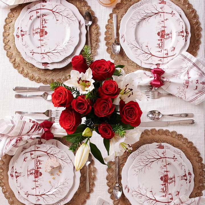 Country Estate Winter Frolic Party Plate Assorted Set/4