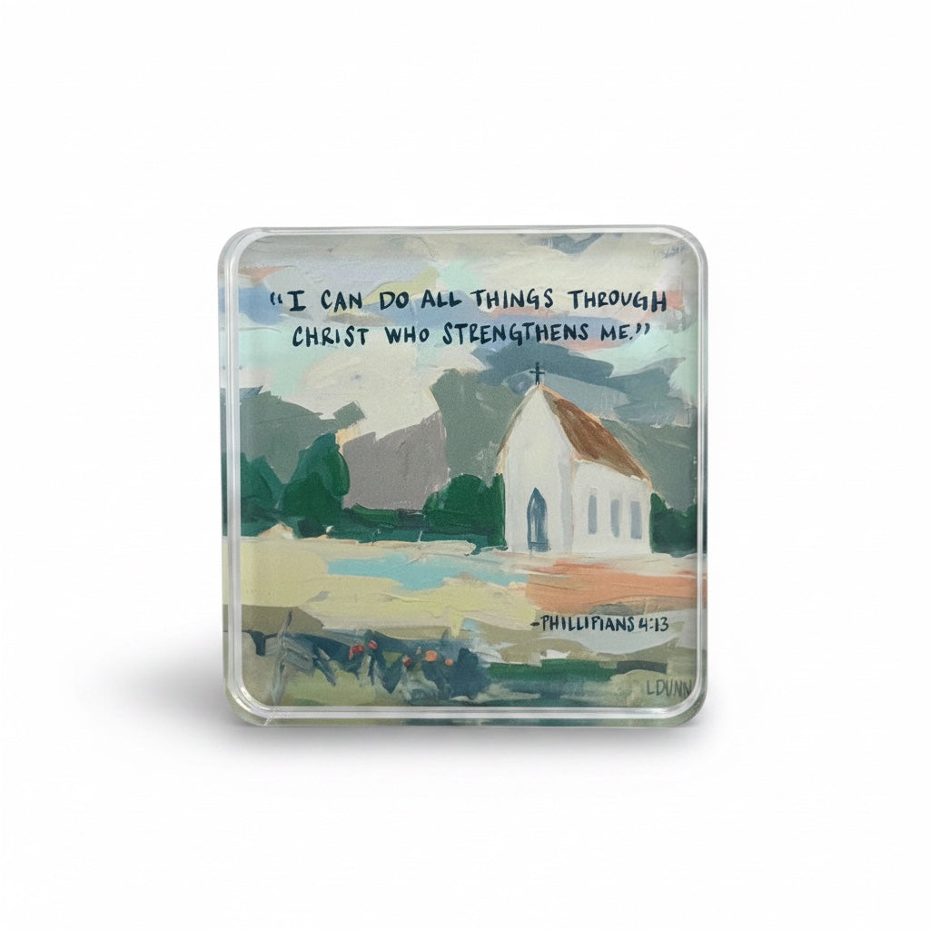 Philippians 4:13 Acrylic Scripture Block