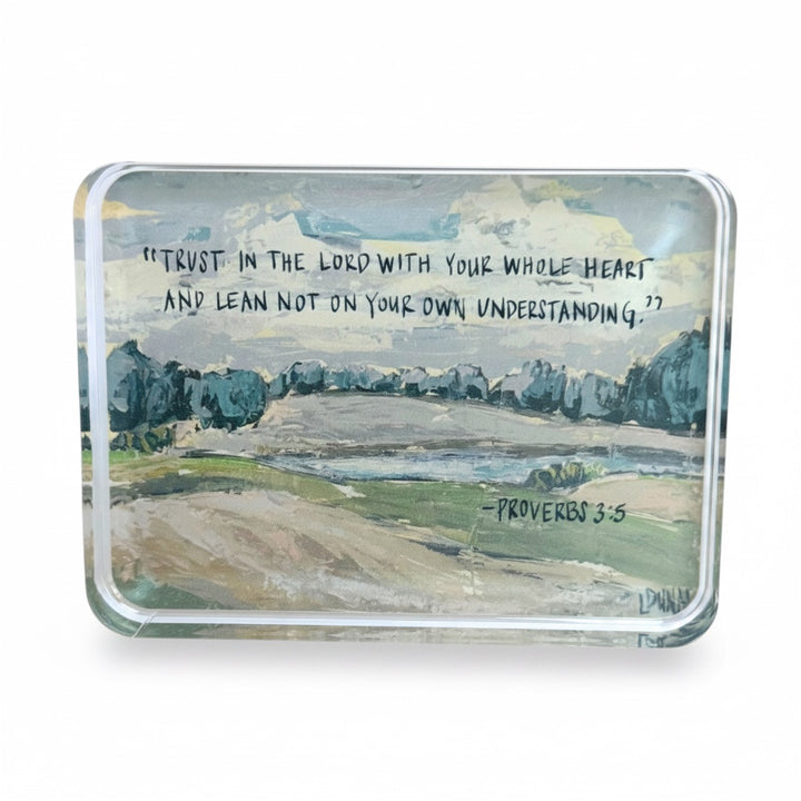 Proverbs 3:5 Acrylic Scripture Block