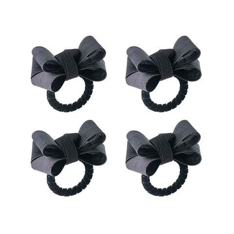 Tuxedo Napkin Ring Set/4 - Black