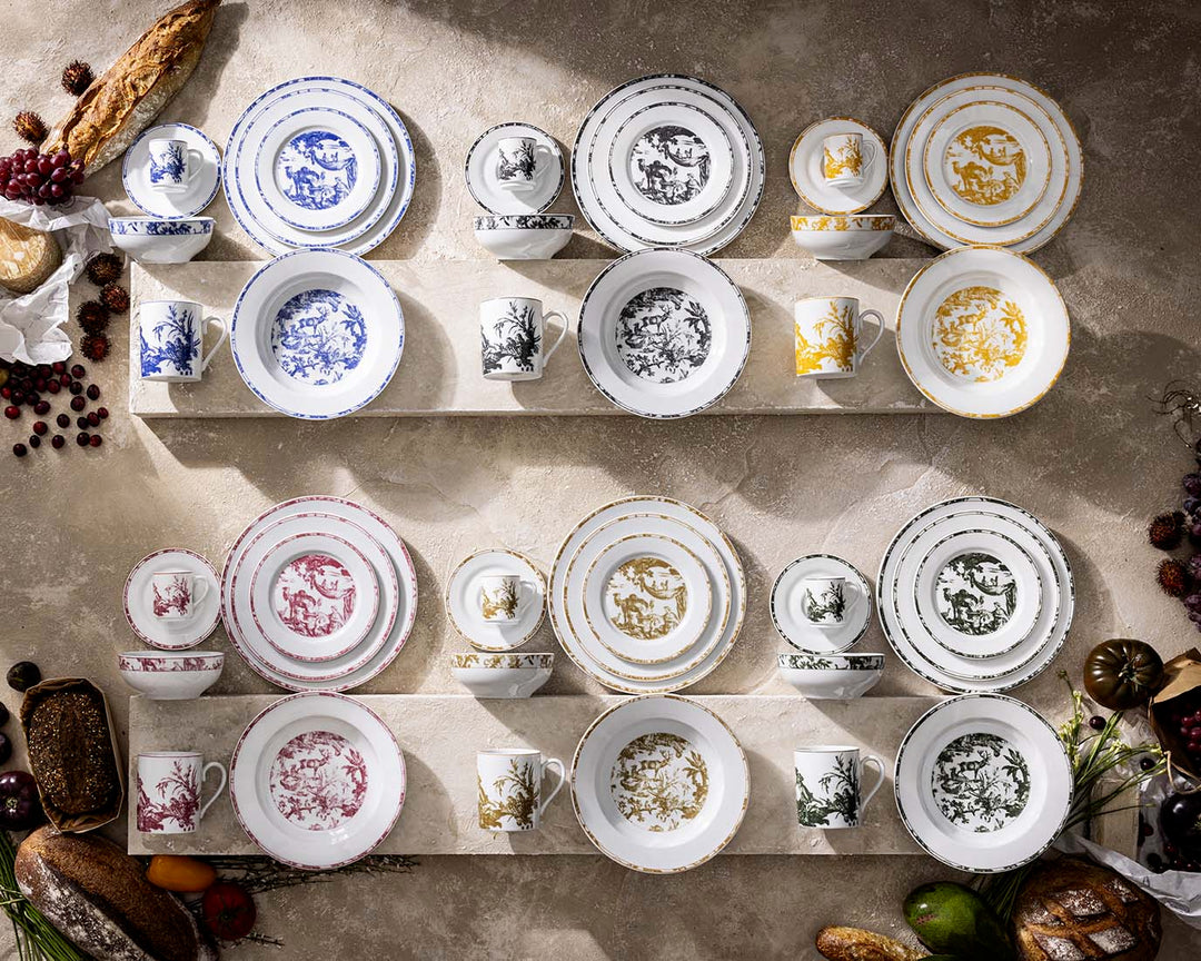 Toile de Jouy, Bowl: The Four Parts of the World, Bronze, Set of 4