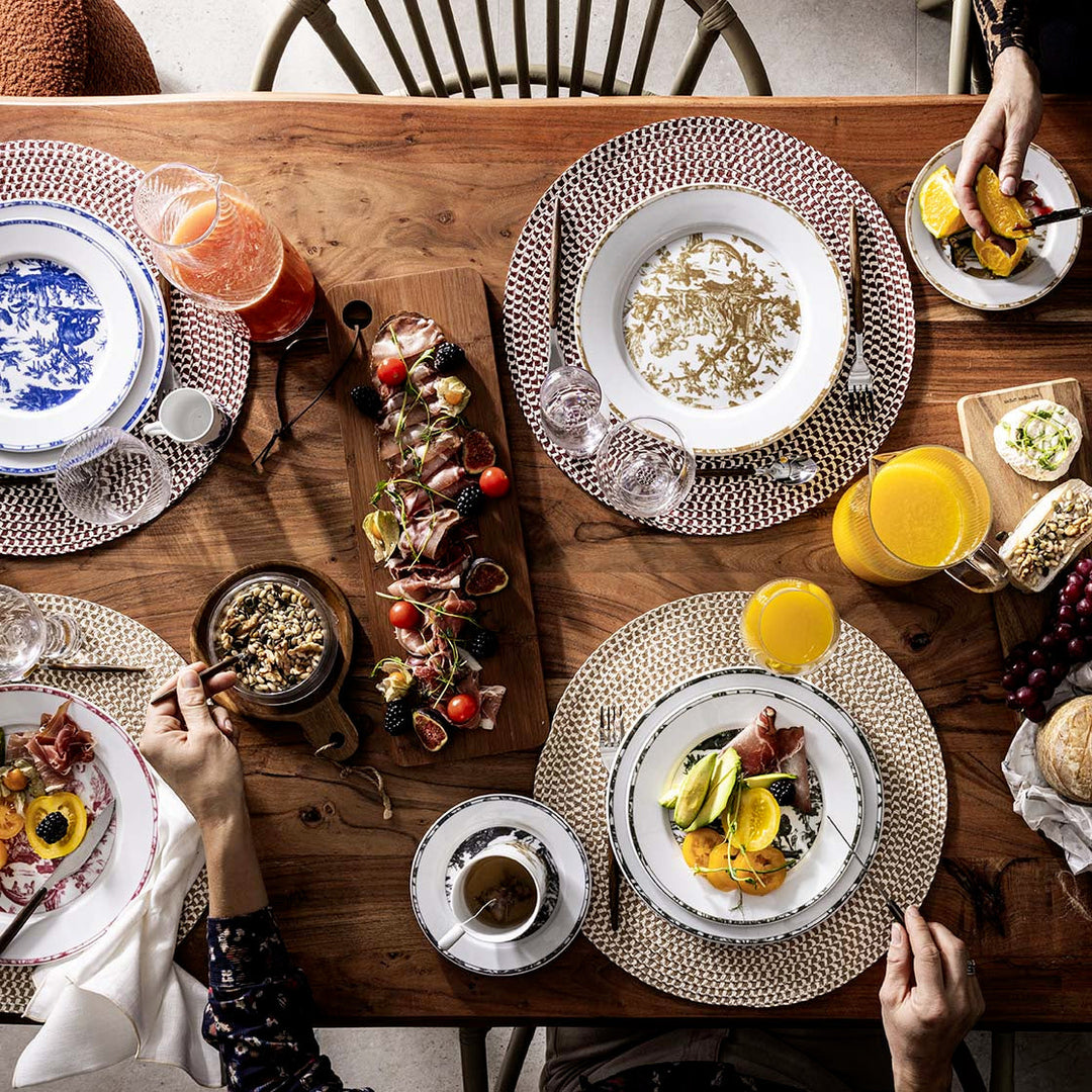 Toile de Jouy, Bowl: The Four Parts of the World, Bronze, Set of 4