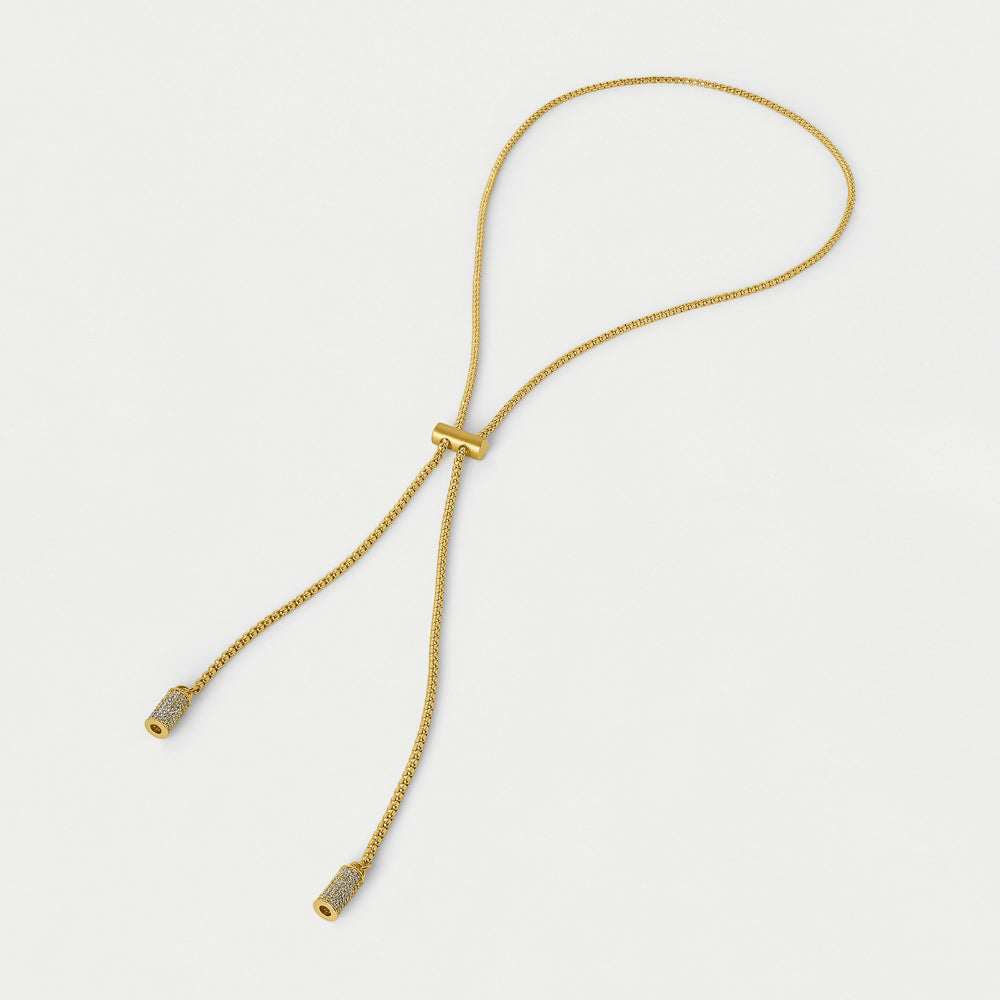 Juliette Pavé Lariat Necklace