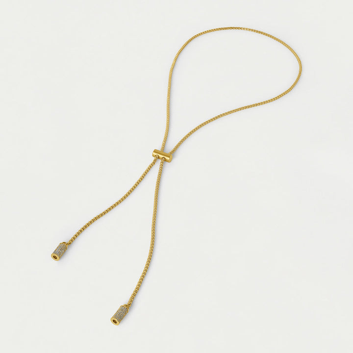 Juliette Pavé Lariat Necklace