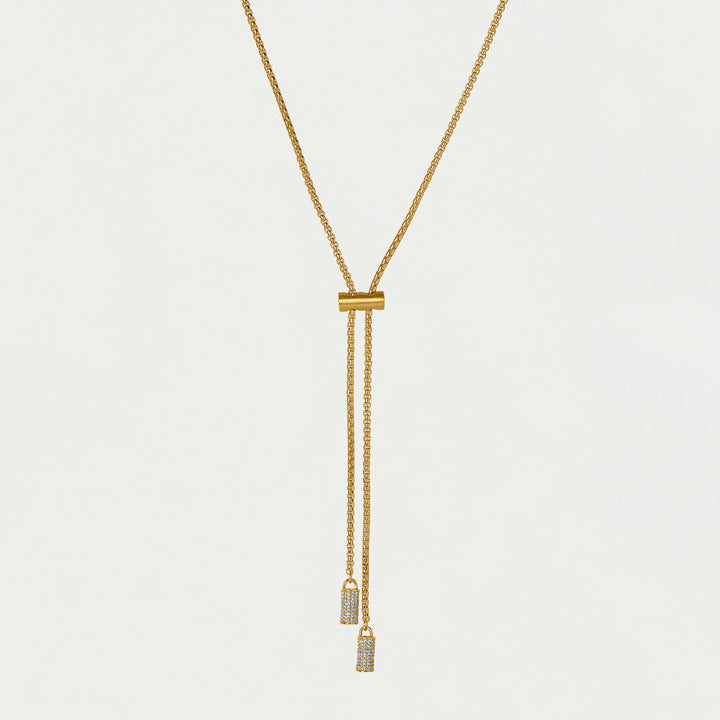 Juliette Pavé Lariat Necklace