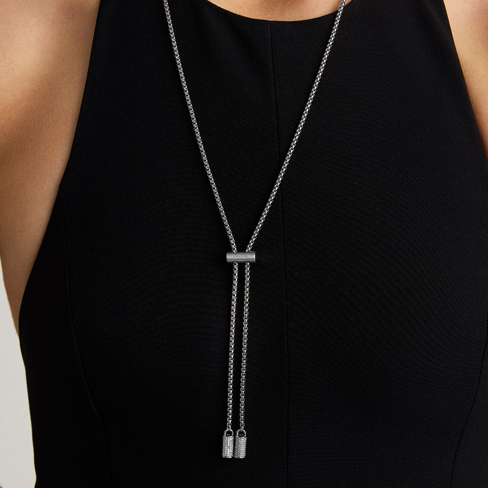 Juliette Pavé Lariat Necklace