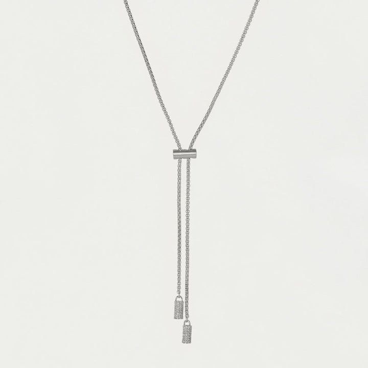 Juliette Pavé Lariat Necklace