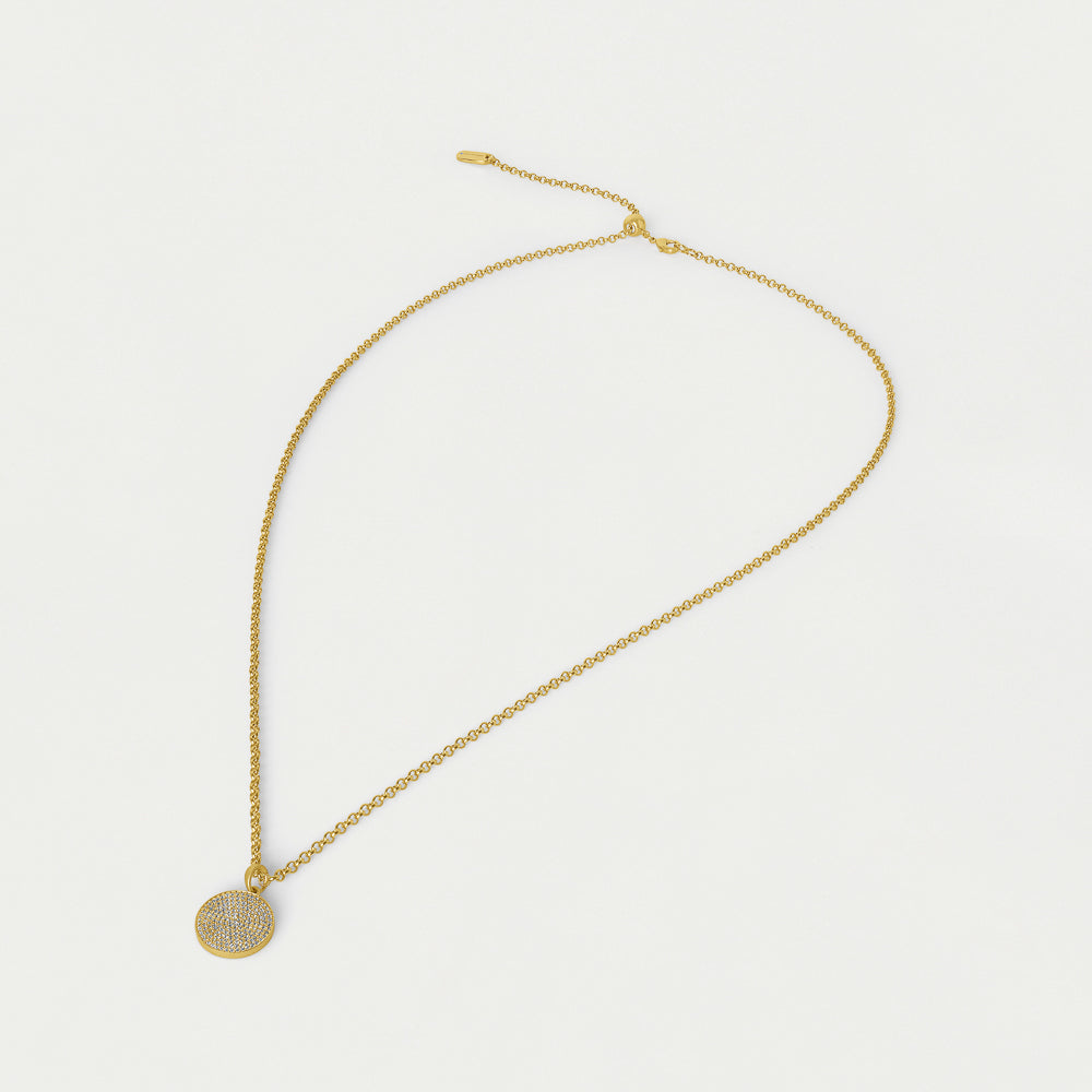 Mirabeaux Pave Long Pendant Necklace