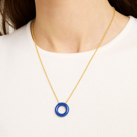 Dune Mini Pendant - Gold / Classic Blue