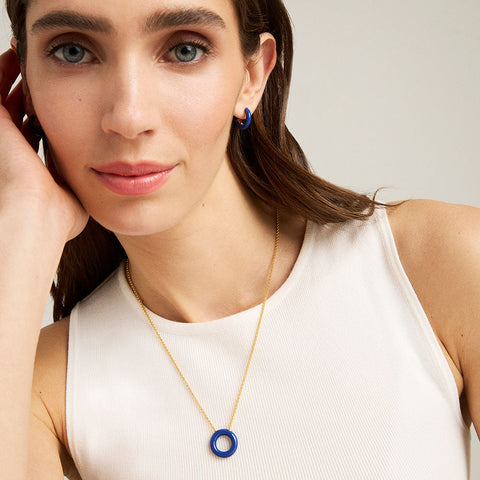 Dune Mini Pendant - Gold / Classic Blue