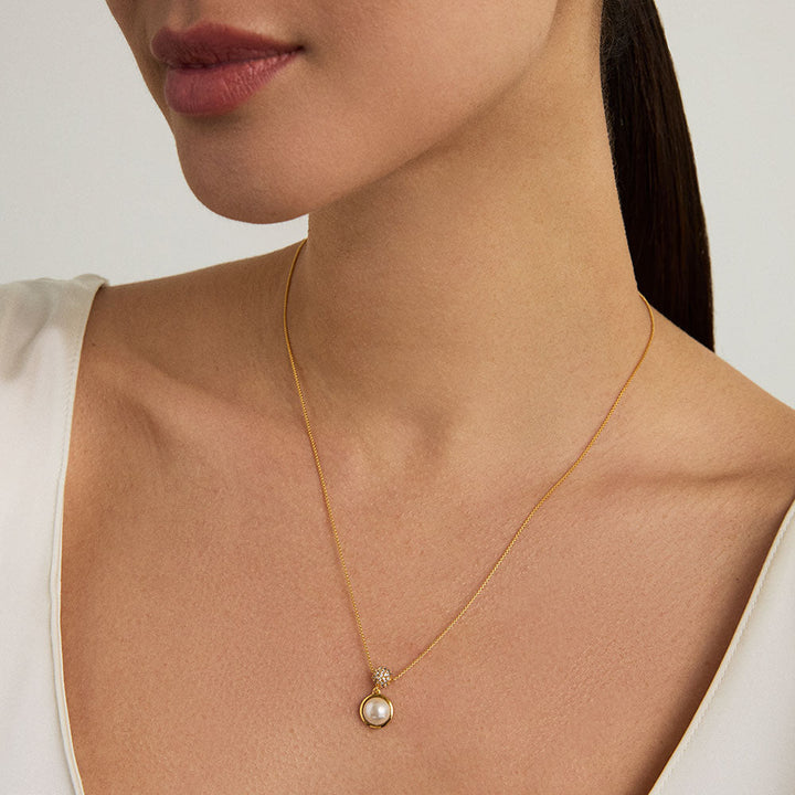 Pavé Pearl Necklace