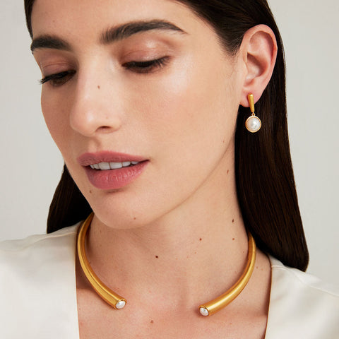 Knockout Collar Necklace - Gold / Pearl