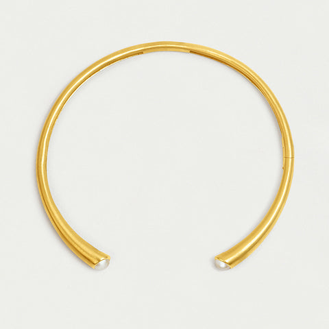 Knockout Collar Necklace - Gold / Pearl