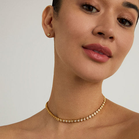 Mirabeau Pavé Necklace - Gold