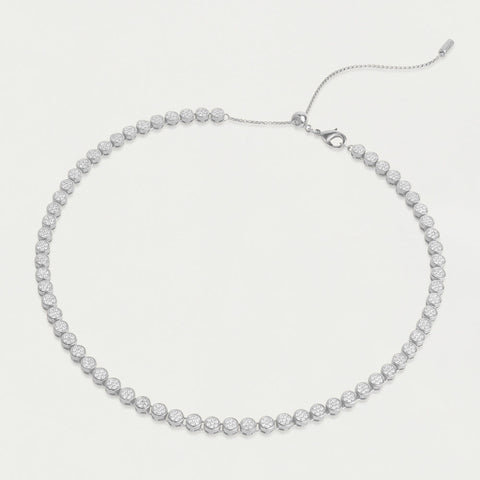 Mirabeau Pavé Necklace - Silver