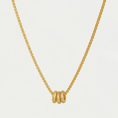 Dauphine Pavé Pendant Necklace - Gold