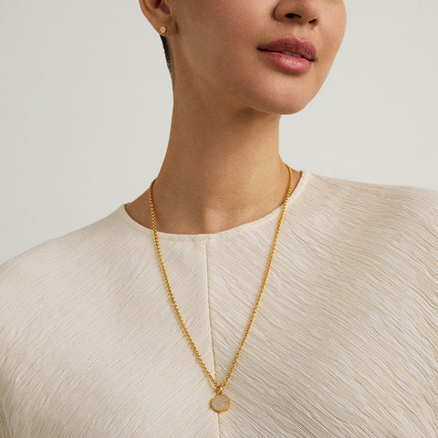 Mirabeau Pavé Pendant Necklace - Gold