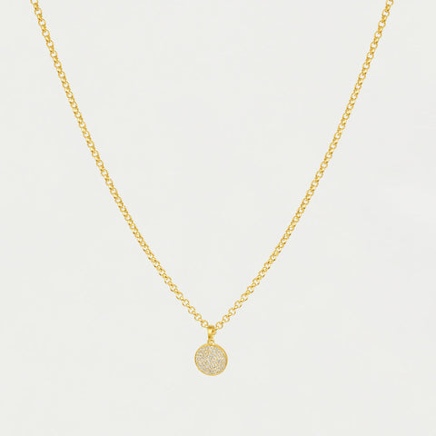 Mirabeau Pavé Pendant Necklace - Gold