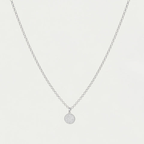 Mirabeau Pavé Pendant Necklace - Silver