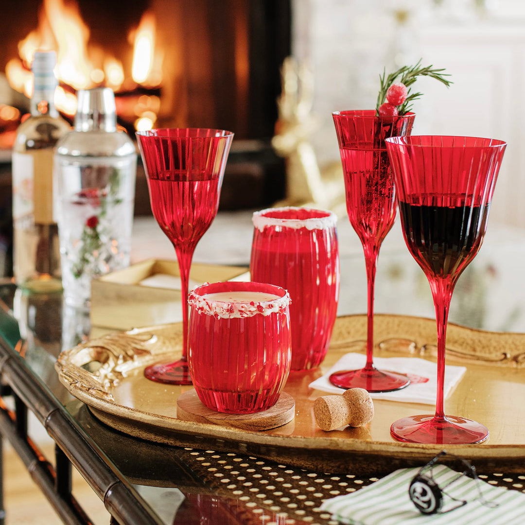 Natalia Red Water Glass