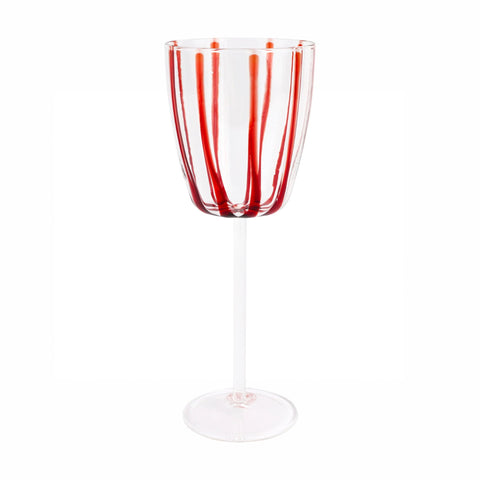 Nuovo Stripe Red Wine Glass