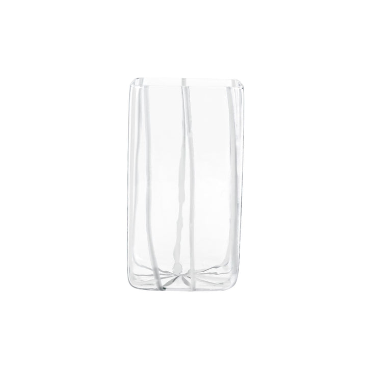 Nuovo Stripe White Square Vase