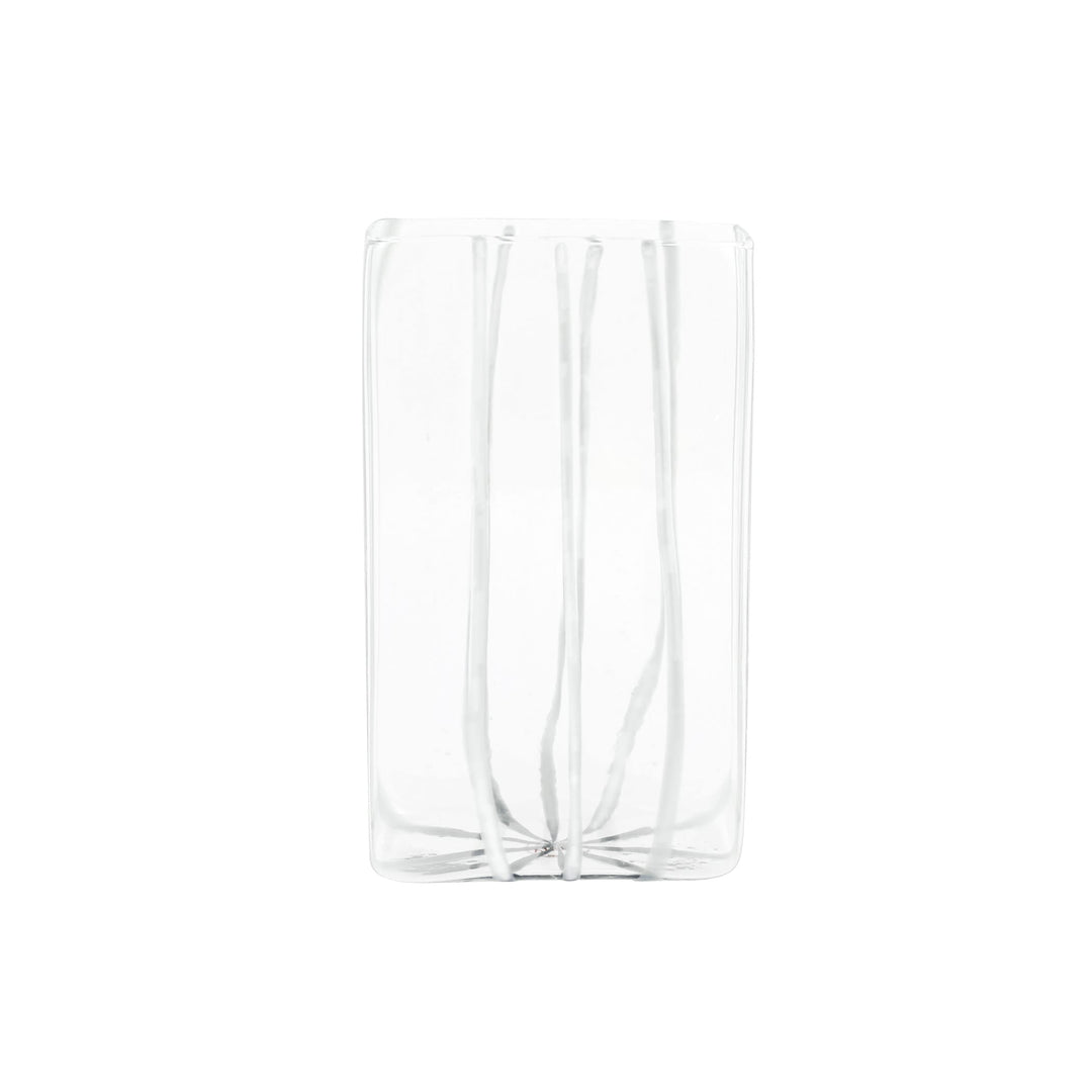 Nuovo Stripe White Rectangular Vase