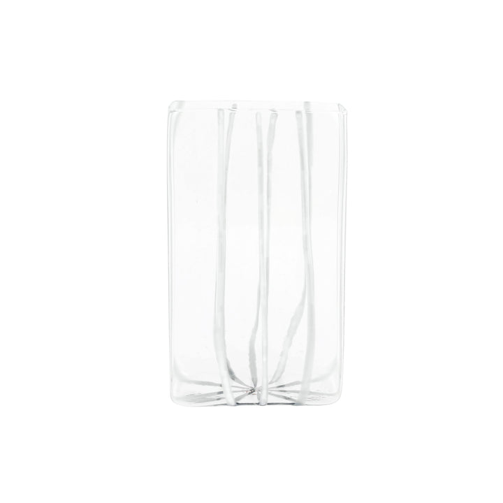 Nuovo Stripe White Rectangular Vase