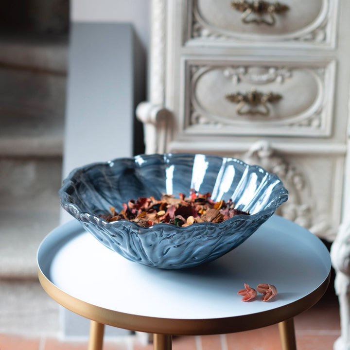 Onda Glass Gray Medium Bowl