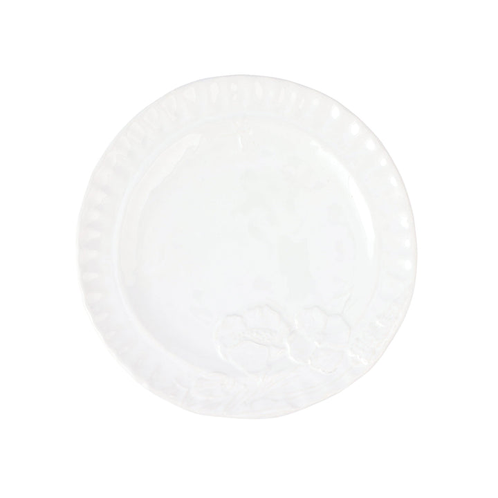 Pietra Fiori White Salad Plate