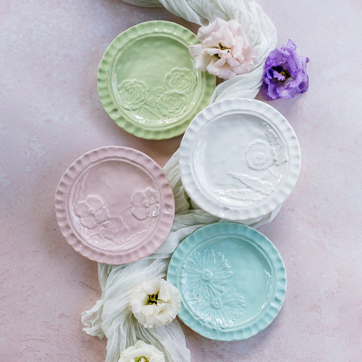 Pietra Fiori Pink Canape Plate