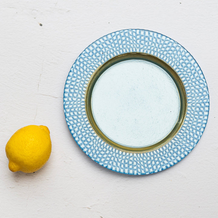 Pelli Glass Blue Salad Plate