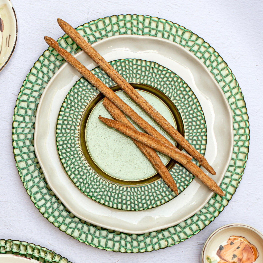 Pelli Glass Green Salad Plate