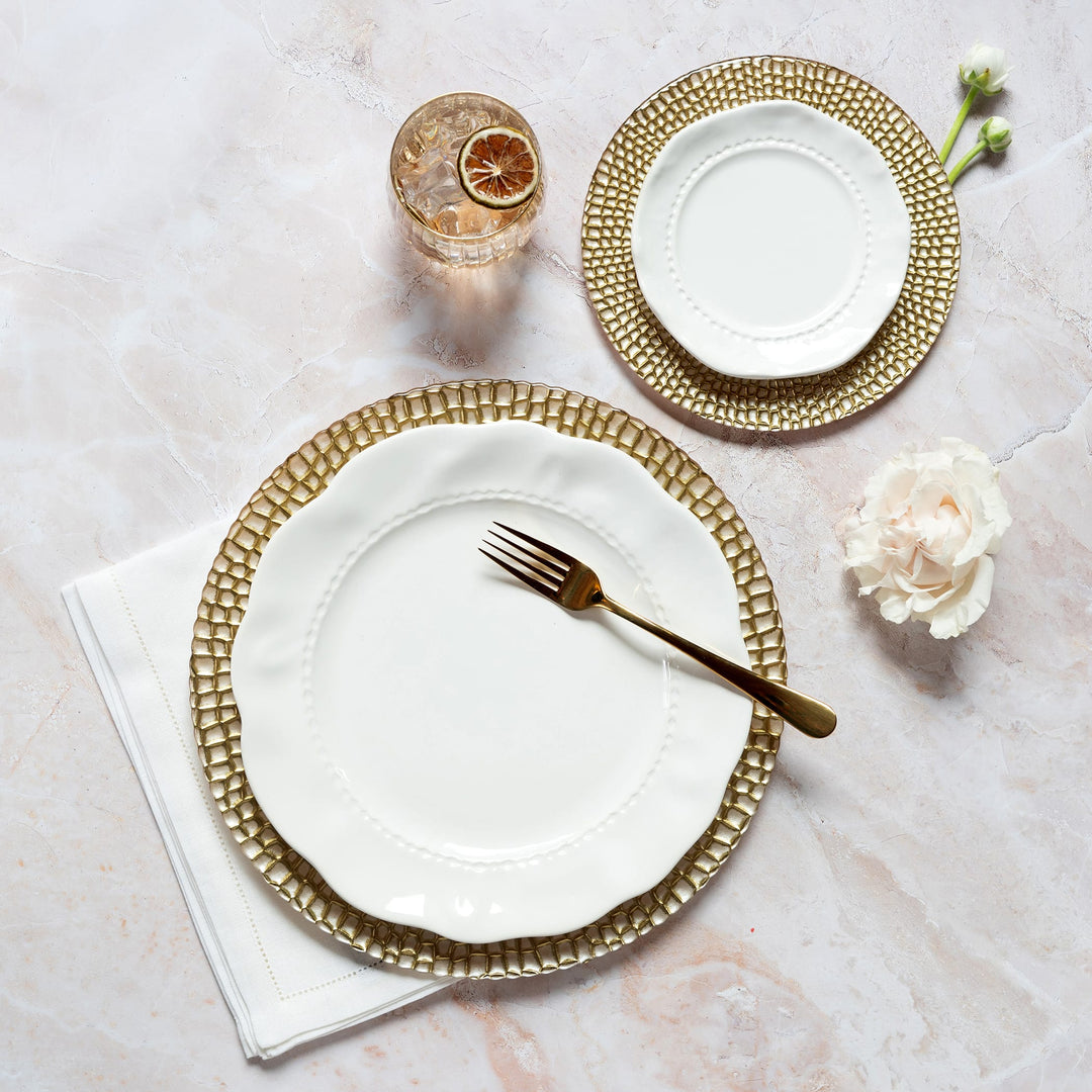 Pelli Glass Ivory Salad Plate