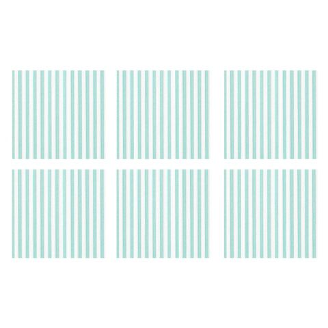 Papersoft Napkins Capri Aqua Cocktail Napkins (Pack of 20) - Set of 6