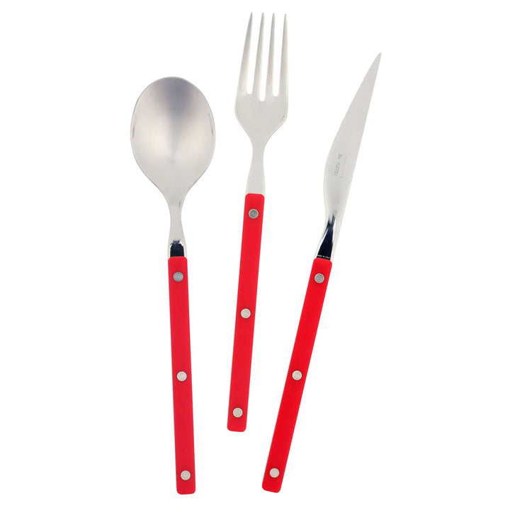 Pastello Red Three-Piece Place Setting