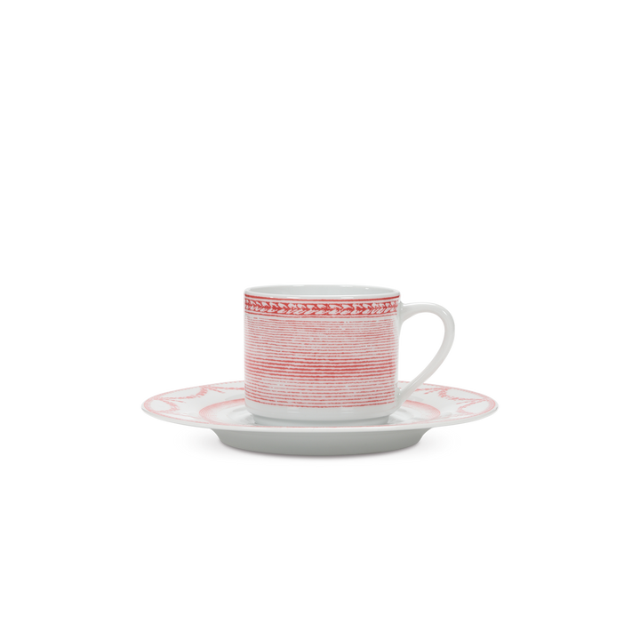 Grand Siecle Tea Cup and Saucer, Set of 4